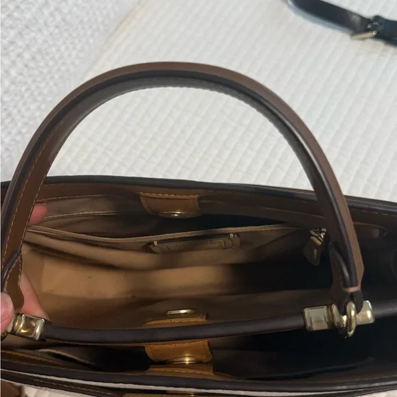 Coach Cream and Brown Women's Bag Set - Picture 9 of 14